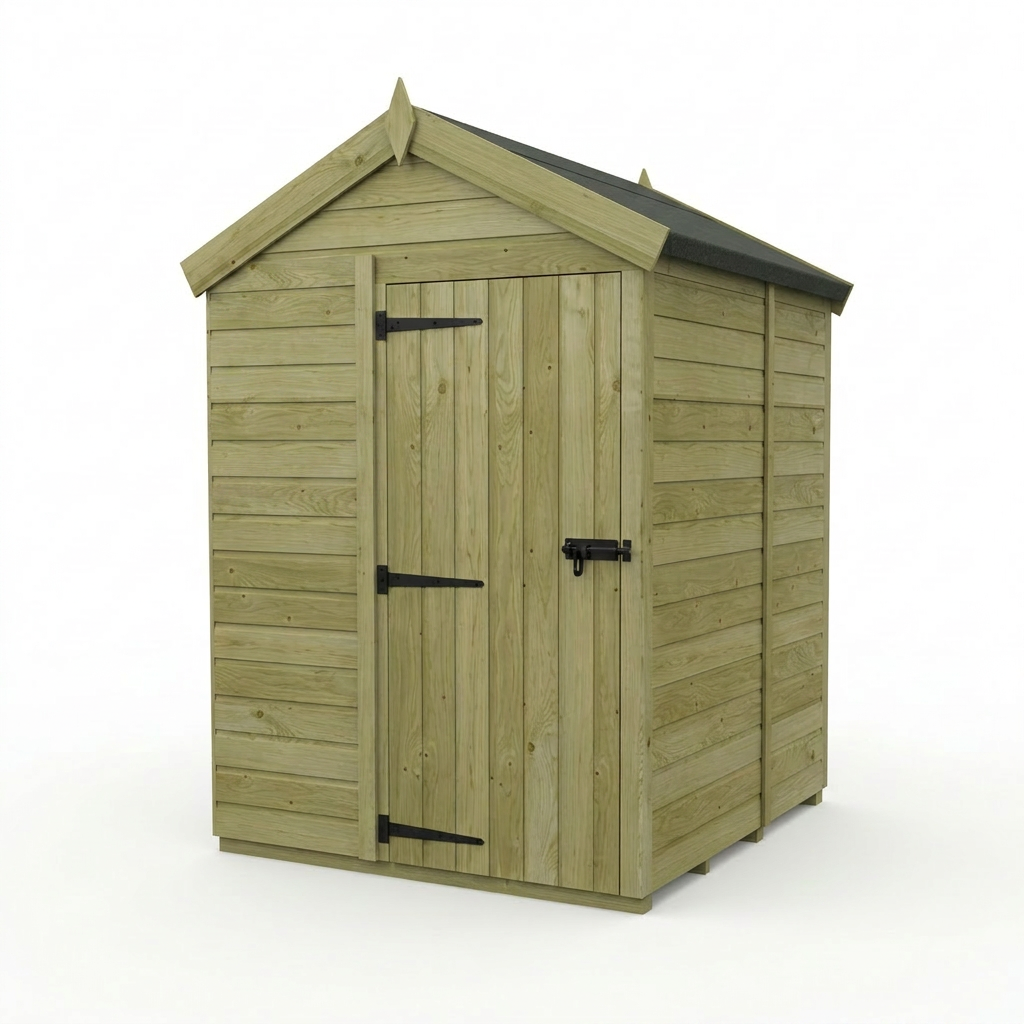 5 x 5 Apex Shed (Single Door, No Windows) - view 4