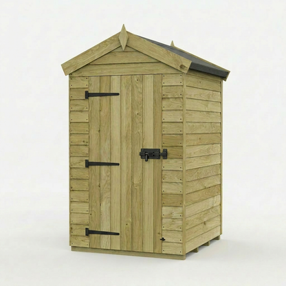 4 x 4 Apex Shed (Single Door, No Windows) - view 3