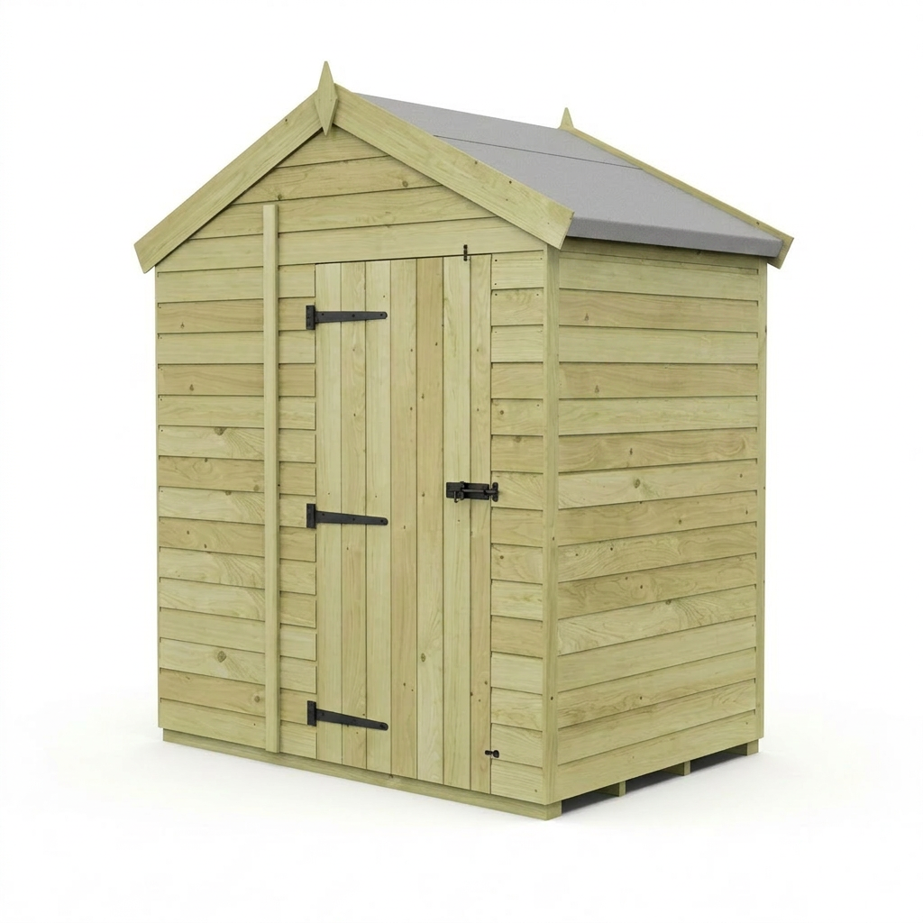 7 x 4 Apex Shed (Single Door, No Windows) - view 4