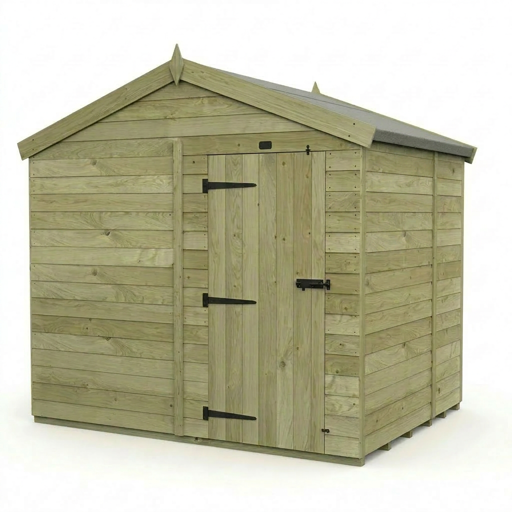 8 x 6 Apex Shed (Single Door, No Windows) - view 5