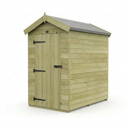 4 x 7 Apex Shed (Single Door, No Windows) - view 4