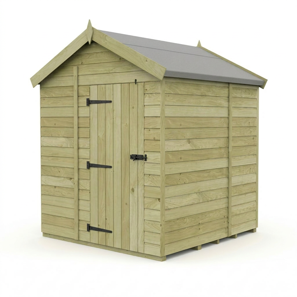 6 x 7 Apex Shed (Single Door, No Windows) - view 5