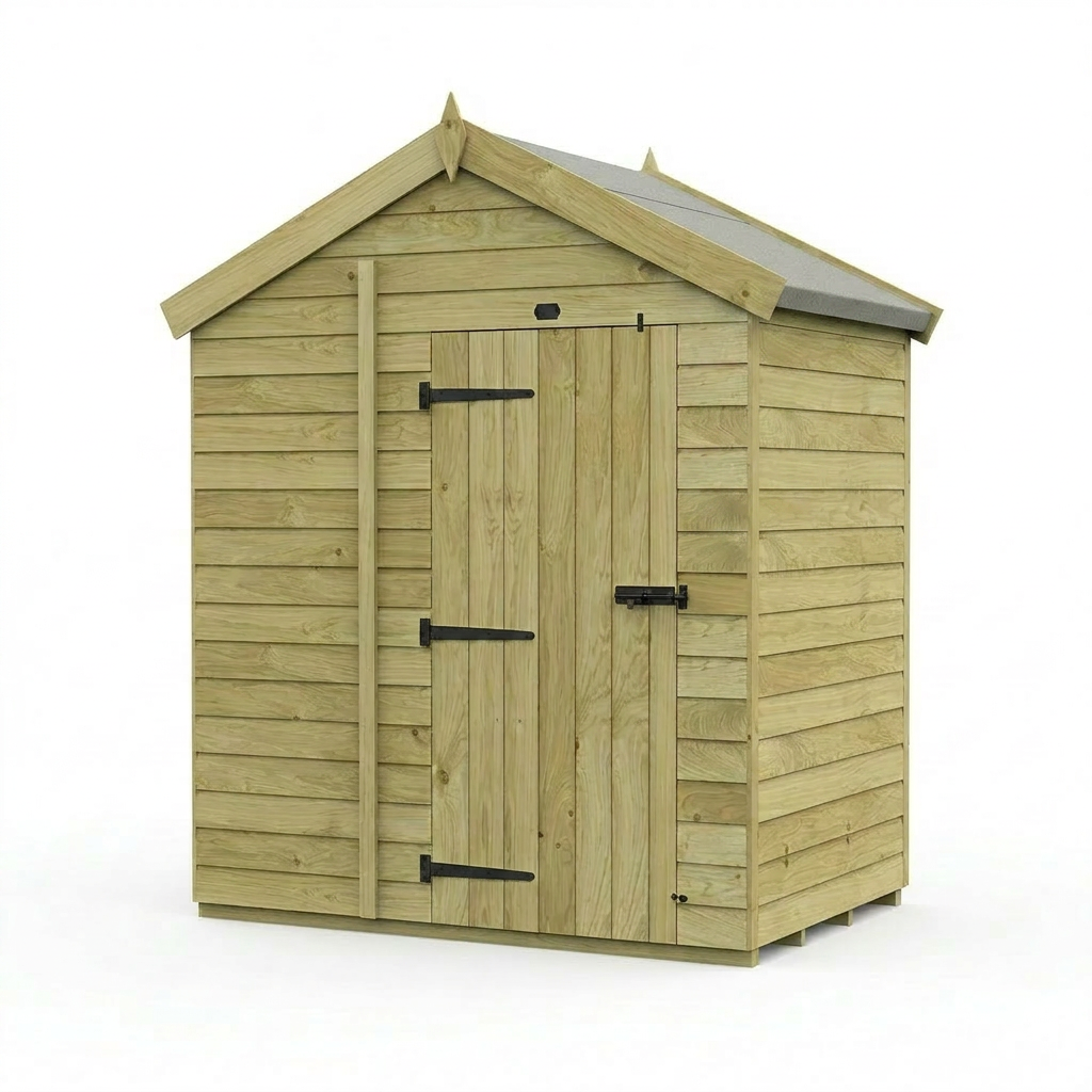 4 x 6 Apex Shed (Single Door, No Windows) - view 4