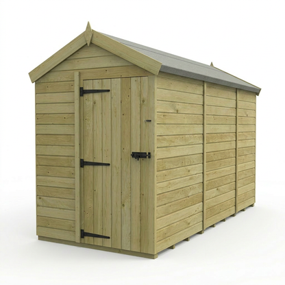 5 x 11 Apex Shed (Single Door, No Windows) - view 4