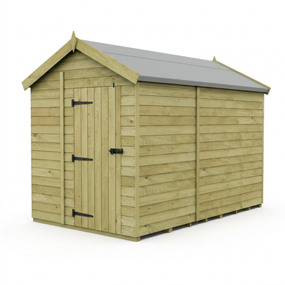 6 x 11 Apex Shed (Single Door, No Windows) - view 4