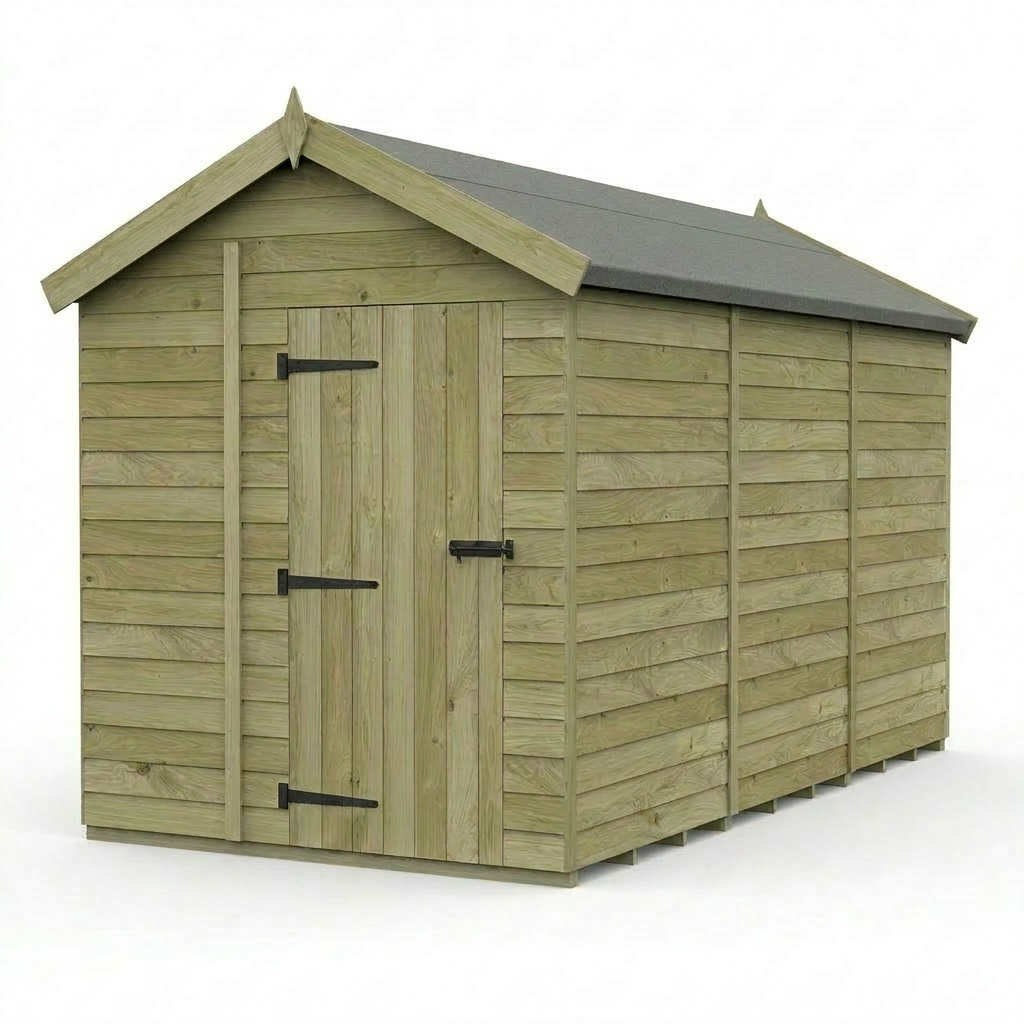 6 x 12 Apex Shed (Single Door, No Windows) - view 5