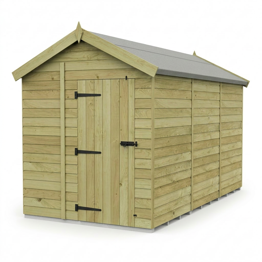 7 x 12 Apex Shed (Single Door, No Windows) - view 4