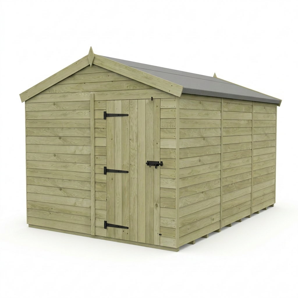 8 x 12 Apex Shed (Single Door, No Windows) - view 6