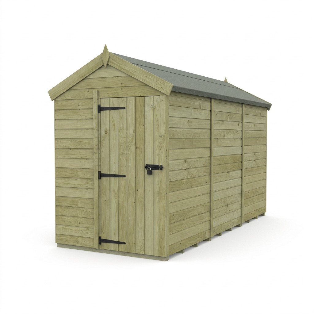 5 x 12 Apex Shed (Single Door, No Windows) - view 5