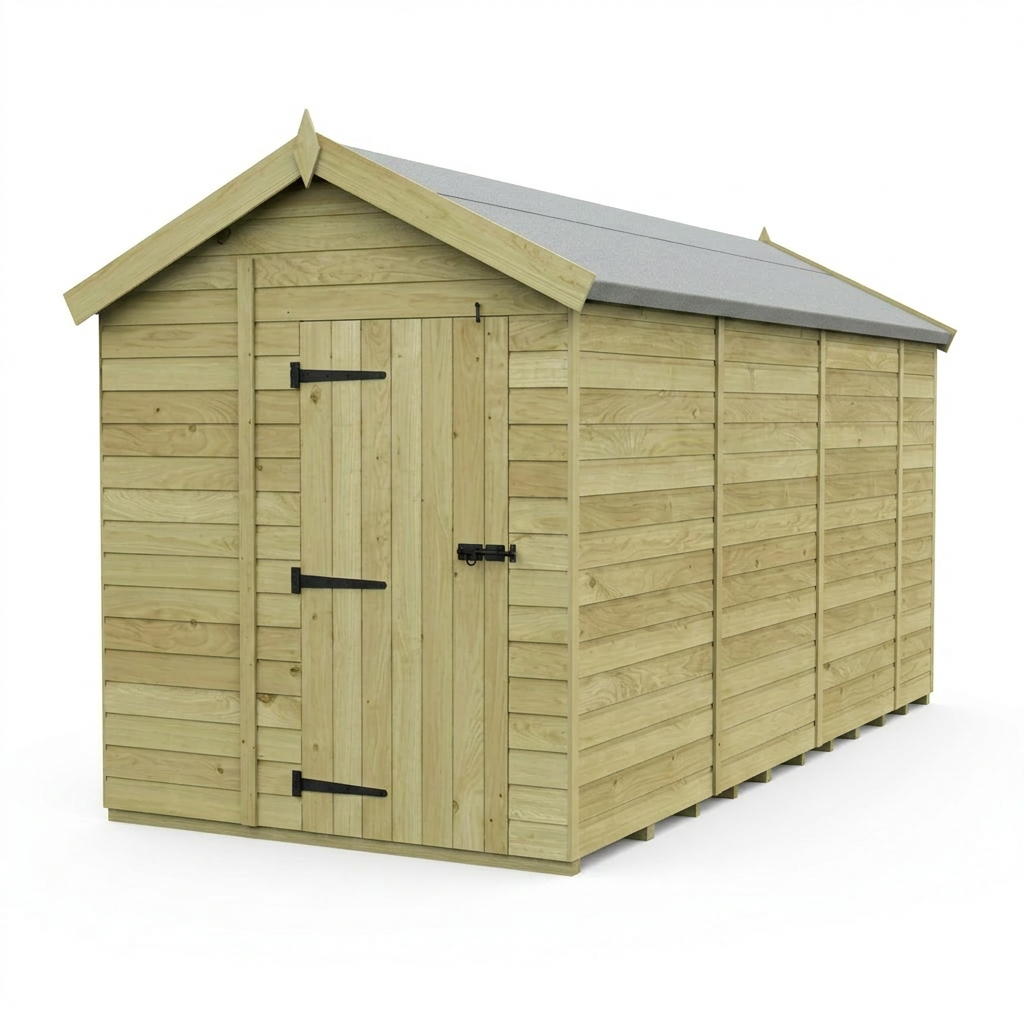 6 x 13 Apex Shed (Single Door, No Windows) - view 5