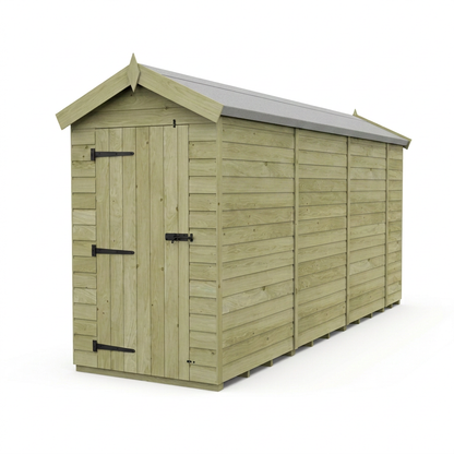 4 x 15 Apex Shed (Single Door, No Windows) - view 4