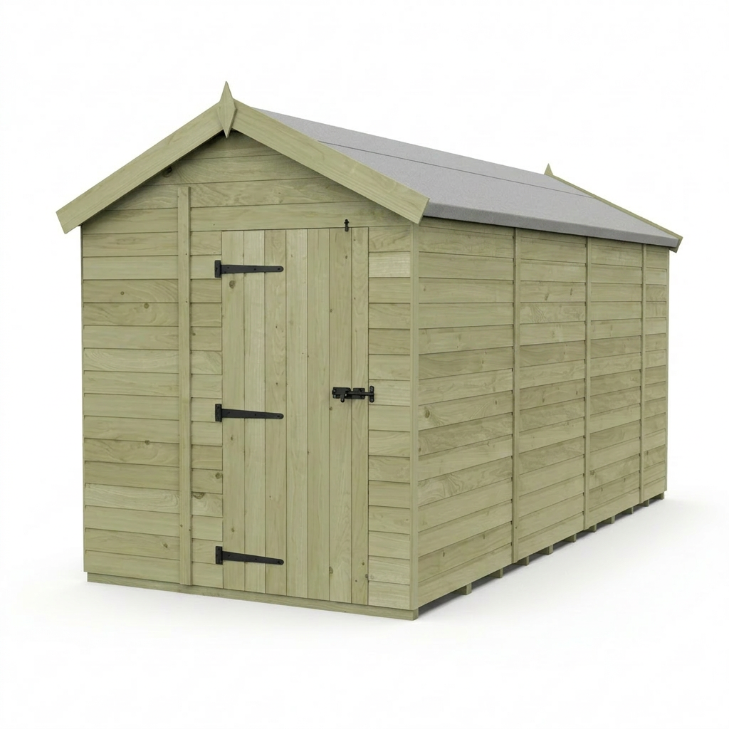 7 x 15 Apex Shed (Single Door, No Windows) - view 5