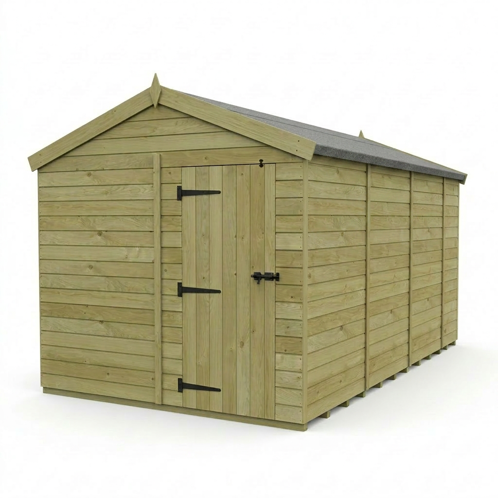 8 x 15 Apex Shed (Single Door, No Windows) - view 5