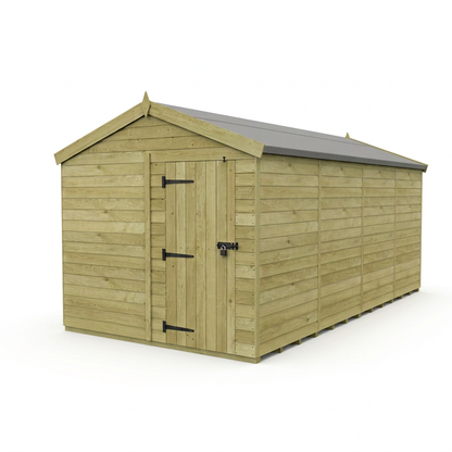8 x 16 Apex Shed (Single Door, No Windows) - view 4