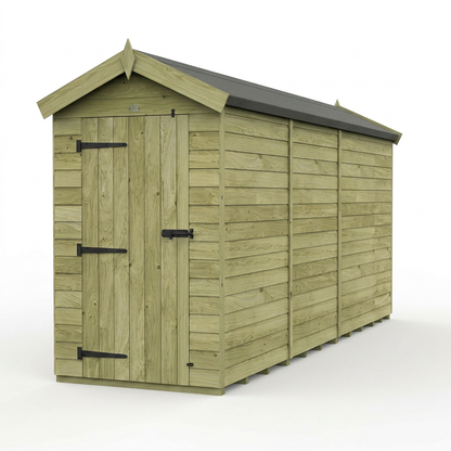 4 x 14 Apex Shed (Single Door, No Windows) - view 4