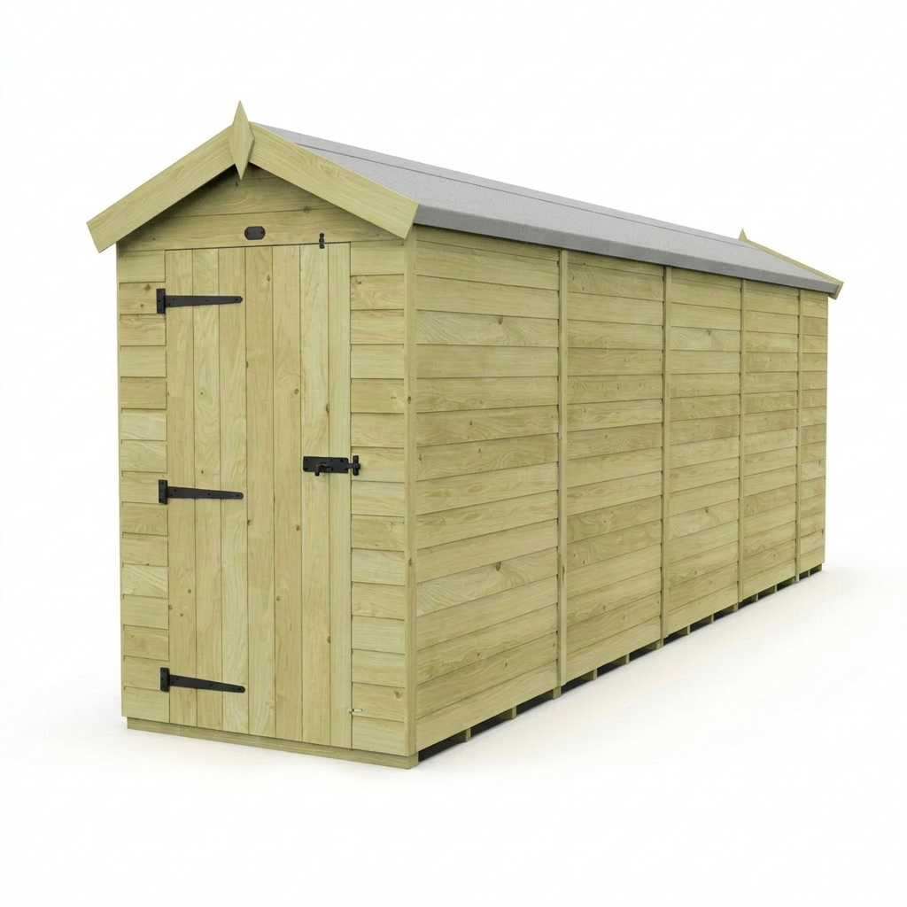 4 x 17 Apex Shed (Single Door, No Windows) - view 4