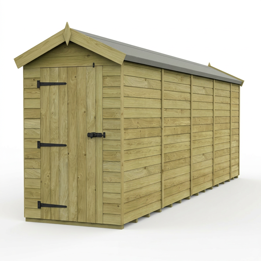 4 x 18 Apex Shed (Single Door, No Windows) - view 4