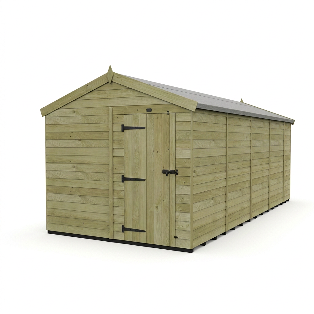 8 x 18 Apex Shed (Single Door, No Windows) - view 4