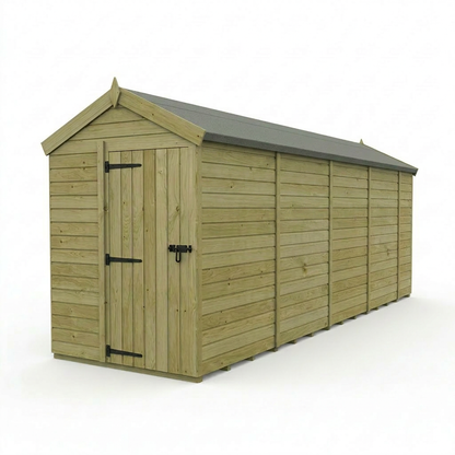 5 x 18 Apex Shed (Single Door, No Windows) - view 4