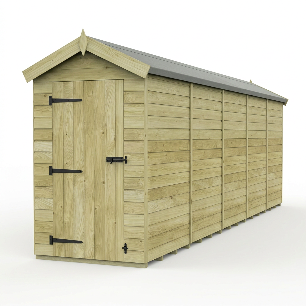 4 x 20 Apex Shed (Single Door, No Windows) - view 4