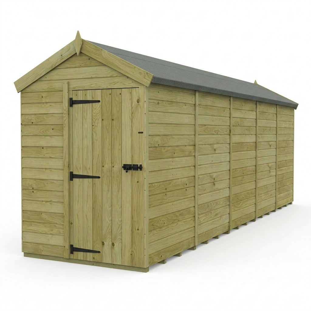 5 x 20 Apex Shed (Single Door, No Windows) - view 6