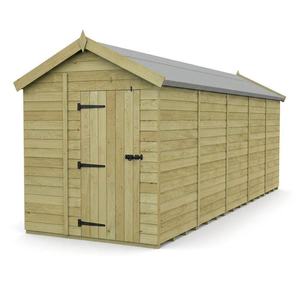 7 x 20 Apex Shed (Single Door, No Windows) - view 5