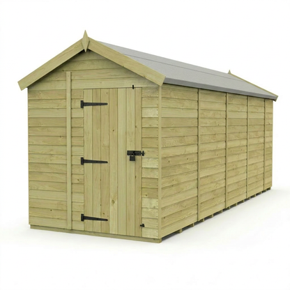 6 x 19 Apex Shed (Single Door, No Windows) - view 5