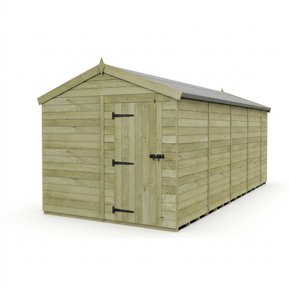 8 x 19 Apex Shed (Single Door, No Windows) - view 5