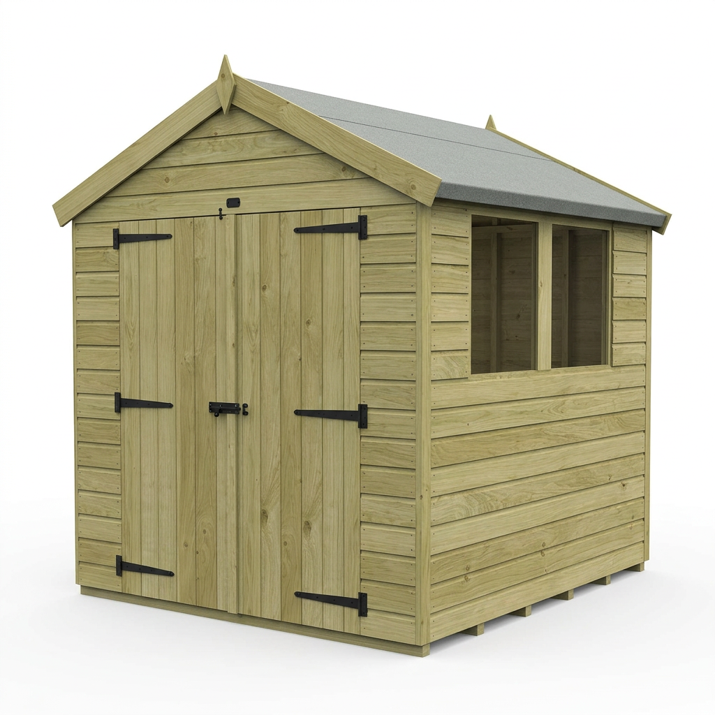 6 x 4 Apex Shed (Double Door, With Windows) - view 6