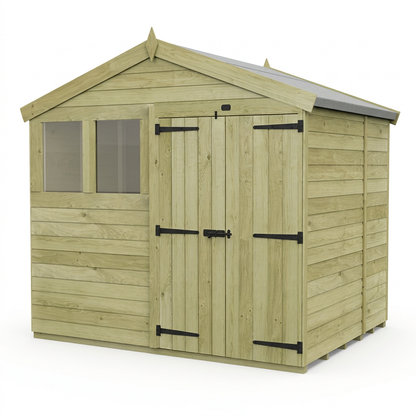 8 x 5 Apex Shed (Double Door, With Windows) - view 6