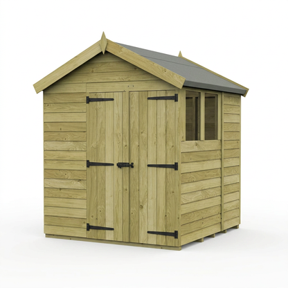 6 x 6 Apex Shed (Double Door, With Windows) - view 6