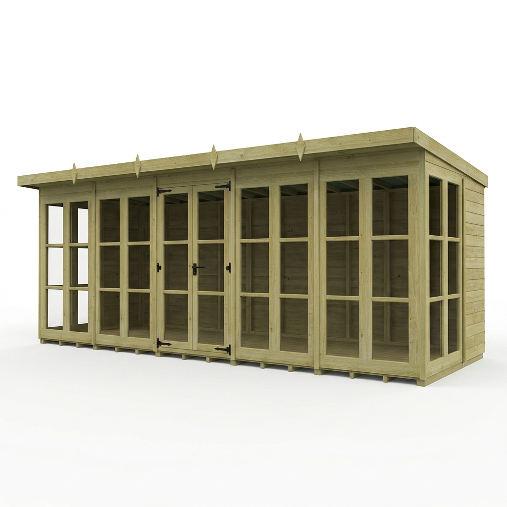 20 x 7 Georgian Window Pent Summer House - view 3