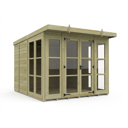 8 x 9 Georgian Window Pent Summer House - view 3
