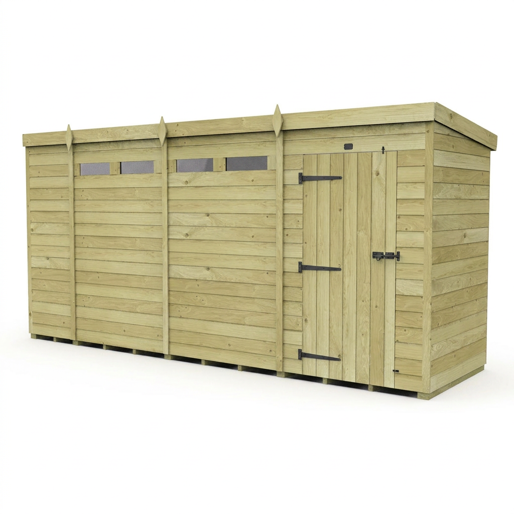 14 x 4 Security Pent Shed - view 5