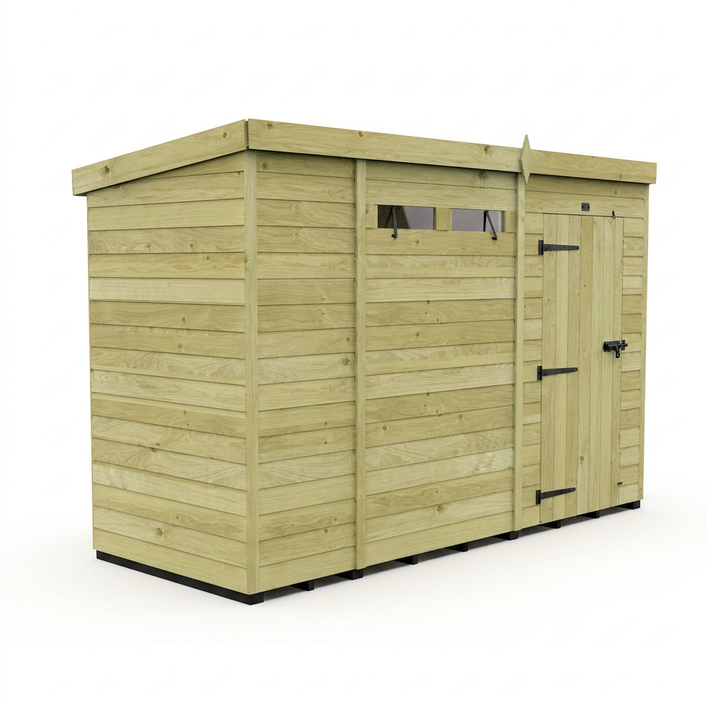 10 x 4 Security Pent Shed - view 2