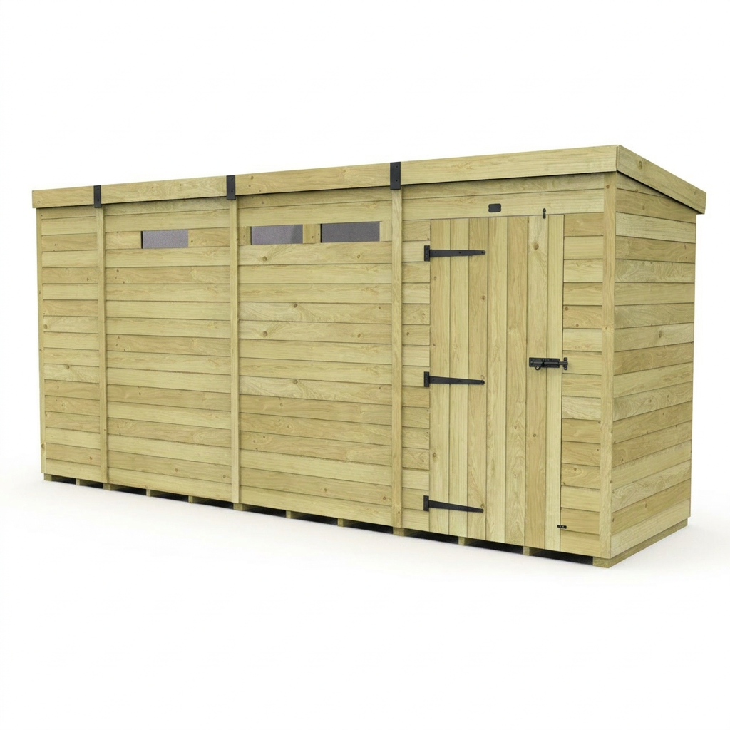 13 x 4 Security Pent Shed - view 4