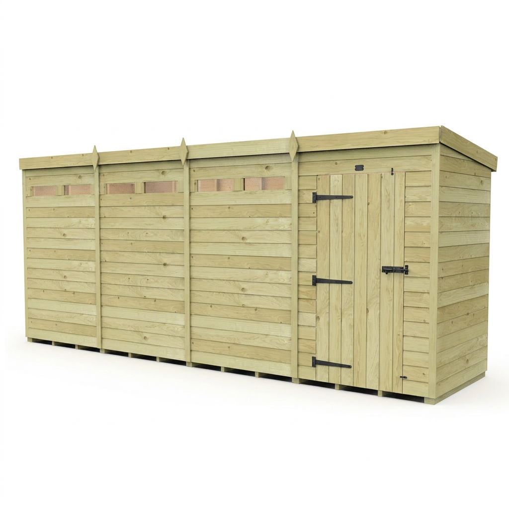 16 x 4 Security Pent Shed - view 4