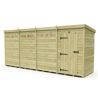 16 x 4 Security Pent Shed - view 4