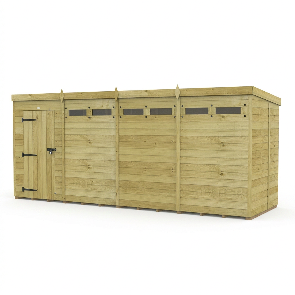 16 x 5 Security Pent Shed - view 4