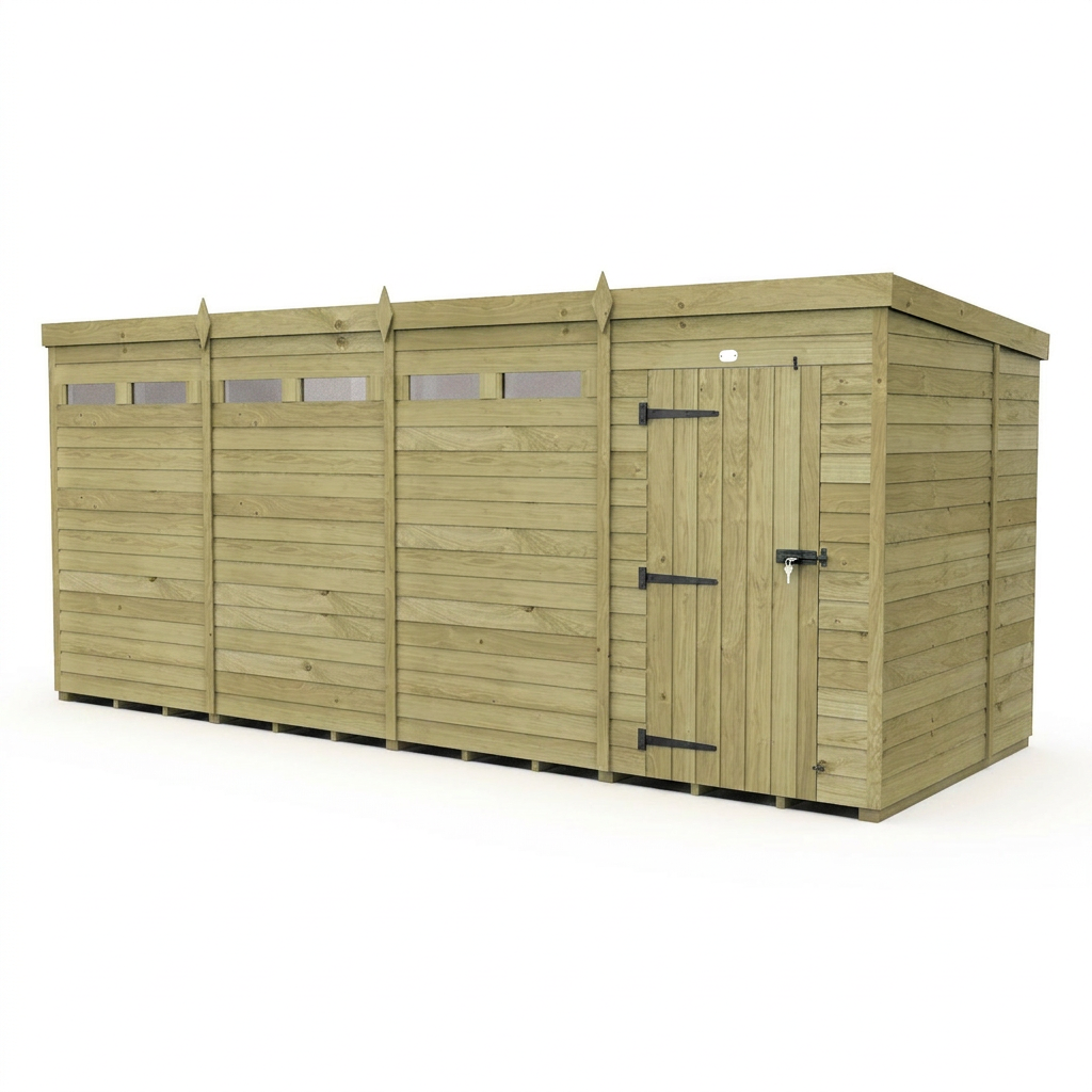 16 x 6  Security Pent Shed - view 6
