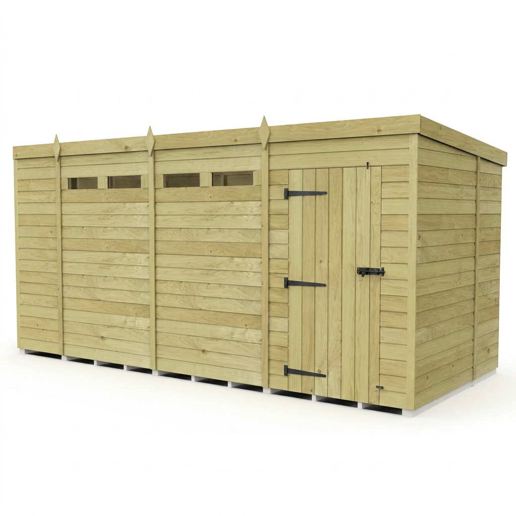 14 x 6  Security Pent Shed - view 4