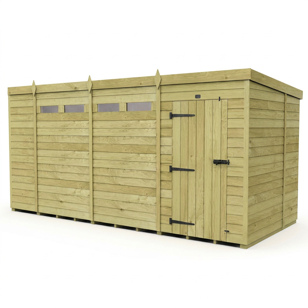 15 x 7 Security Pent Shed - view 5