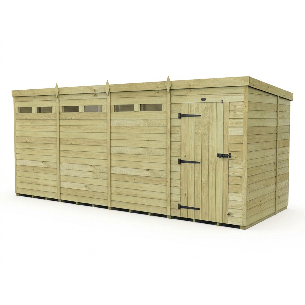 16 x 7 Security Pent Shed - view 5