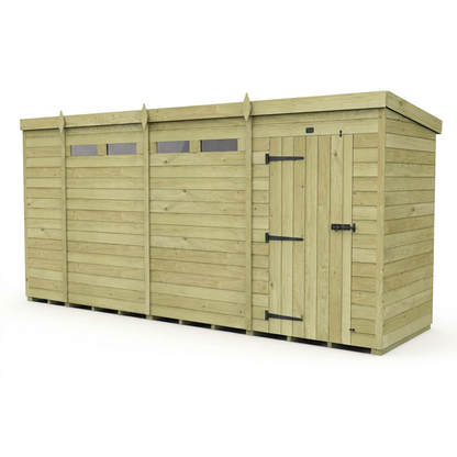 15 x 4 Security Pent Shed - view 3