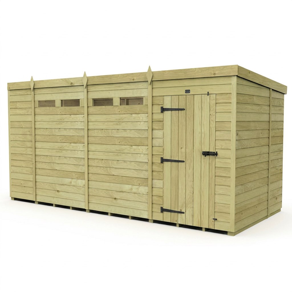 15 x 6  Security Pent Shed - view 6