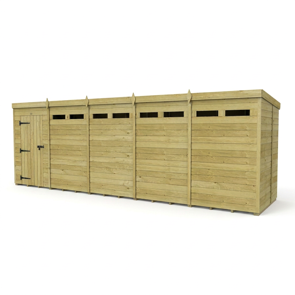 20 x 5 Security Pent Shed - view 6