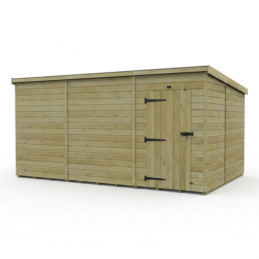 17 x 10 Pent Shed (Single Door, No Windows) - Pent Shed