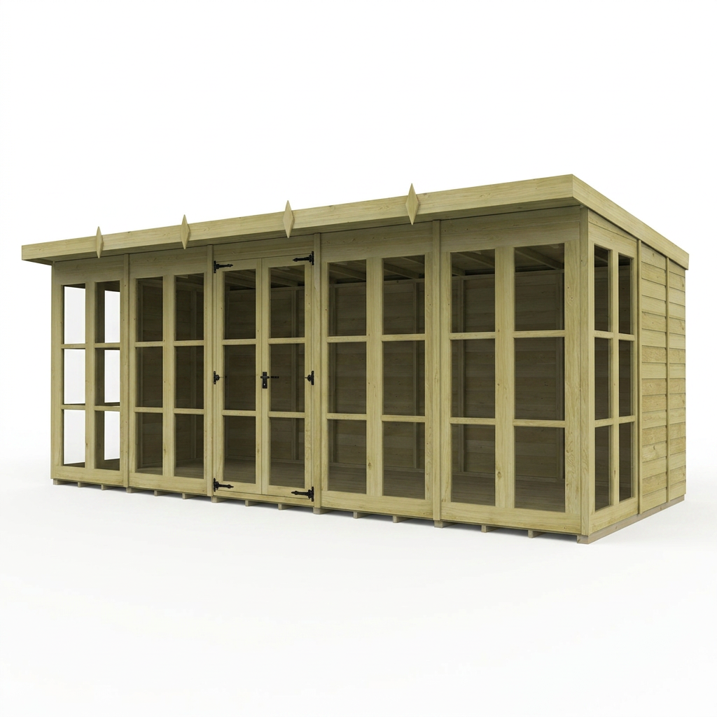 20 x 9 Georgian Window Pent Summer House - view 2