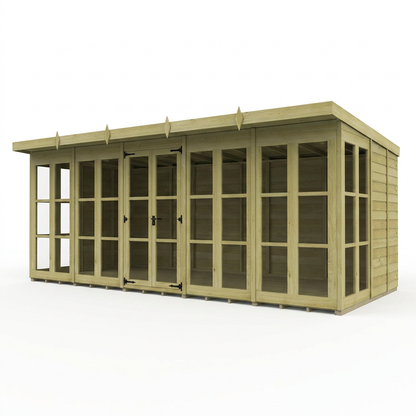 20 x 9 Georgian Window Pent Summer House - view 2