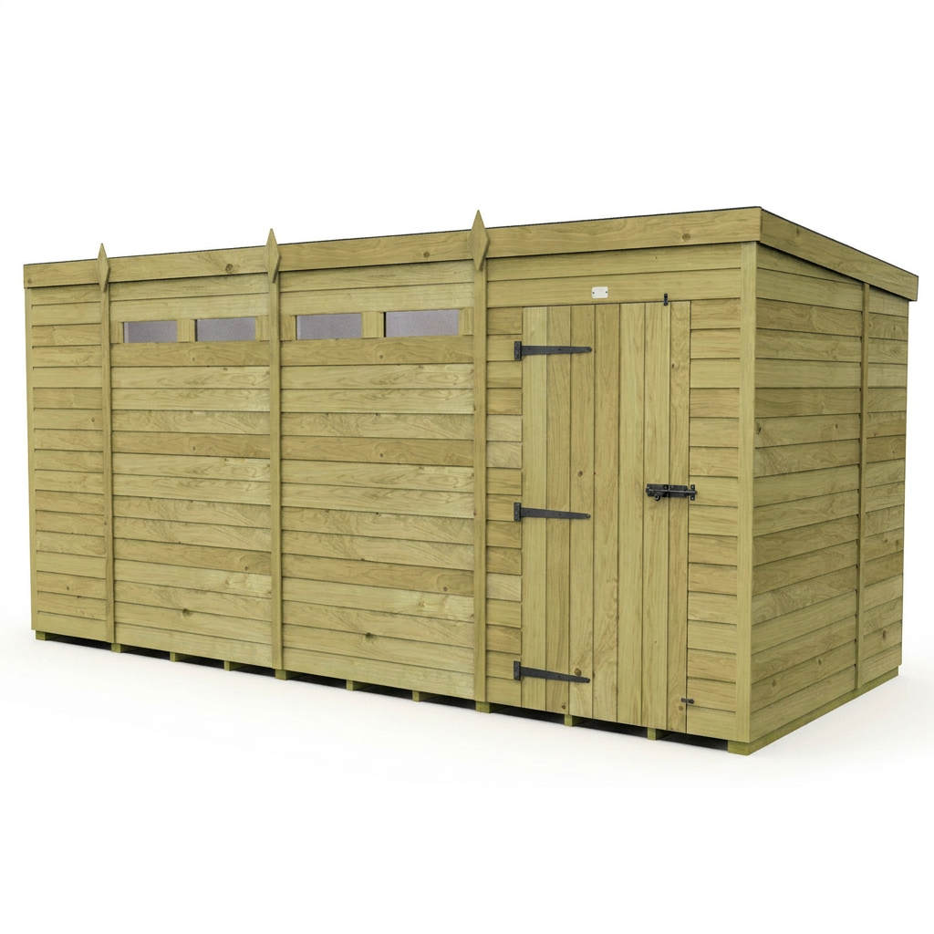 14 x 5 Security Pent Shed - view 3